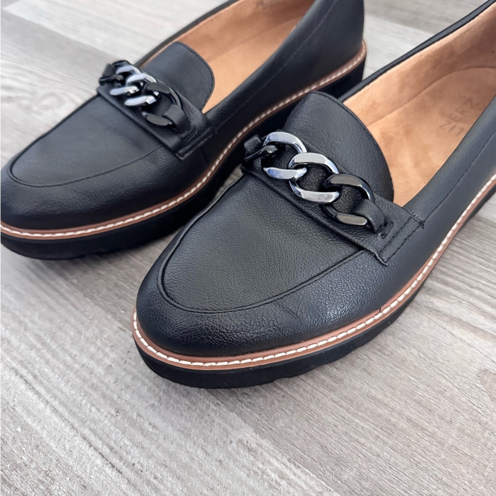 Naturalizer Black Chain Detail Loafers - Picture 6 of 7
